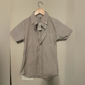 American Apparel Striped Shortsleeved Button Down